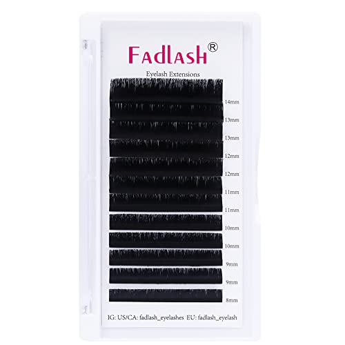 Fadlash Easy Fan Lashes C Curl 0.10 8-14mm Mixed Length Russian Lashes Natural Look Self Fanning Eye Lashes Automatic Blooming Russian Eyelashes
