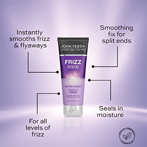 John Frieda Frizz Ease Secret Agent Touch Up Crème, 100 ml, Smoothing Cream for Frizzy, Curly Hair