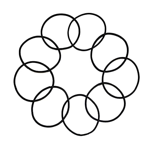 Elastic Hair Bands, 100pcs Black 2mm Elastic Hair Ties Ponytail Holders, Bulk Hair Ties No Metal Gentle Elastics for Women Girls Men Kids