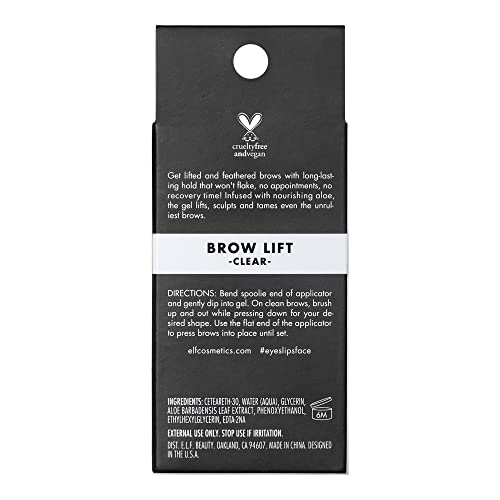 e.l.f. Brow Lift, Clear Eyebrow Shaping Wax For Holding Brows In Place, Creates A Fluffy Feathered Look