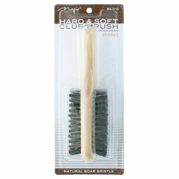 Magic Collection Hard & Soft Double Club Brush with Natural Boar Bristle # 7714