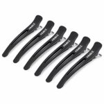 AIMIKE 6pcs Professional Hair Clips for Styling Sectioning, Non Slip No-Trace Duck Billed Hair Clips with Silicone Band, Salon and Home Hair Cutt