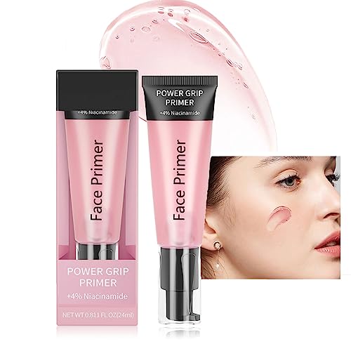 Power Grip Primer - Hydrating Face Primer - Green Gel Based Makeup Primer with Hyaluronic Acid - Pore Minimizer Smoothing Long Lasting Make Up -
