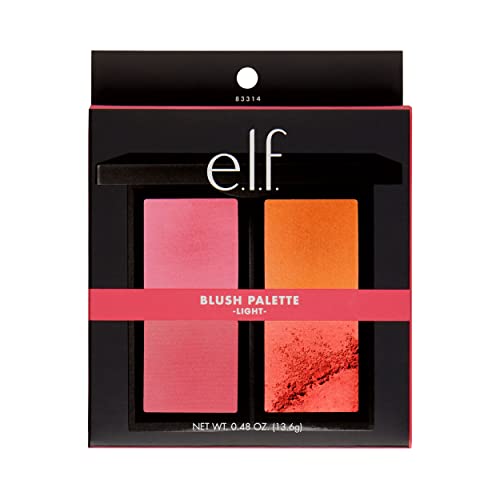e.l.f. Powder Blush Palette, Customizable Colors, Long Lasting Formula, 4 Pan Palette