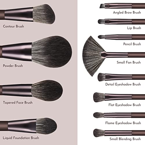 Makeup Brushes 12 Pcs Makeup Brush Set Premium Synthetic Bristles Foundation Make Up Brushes Concealers Eyeshadow Professional Make-up Brush Sets