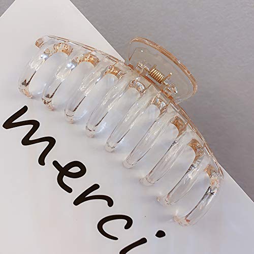 Hair Claw Clips for Thick Hair - 3pcs 4.3’’ ABS Nonslip Jumbo Hair Clips Strong Hold Hair Jaw Clips Big Hair Clips French Design Hair Styling Acc