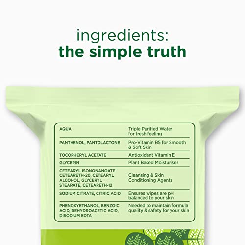 Simple Kind to Skin Cleansing Face Wipes pack of 6 UK's #1 facial skin care brand* face wipes for sensitive skin 25 pc