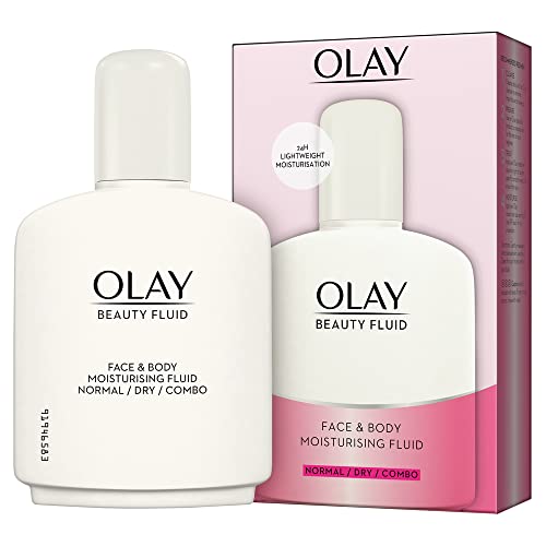Olay Beauty Fluid Face And Body Moisturiser, with glycerin, 200 ml (Pack of 1)