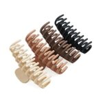 JOYOYO 4 Pcs Hair Claw Clips for Women Thick Hair Jaw Clips Women Hair Clips Women and Girls, Lightweight Non-slip with Comb Teeth Strong Hold La