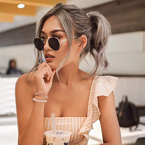 invisibobble SLIM Hair Ties, Bronze Me Pretty, 3 Pack - No Kink, Strong Hold, Stylish Bracelet - Suitable for All Hair Types