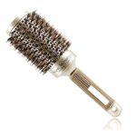 TEEROVA Ceramic & Ionic Round Barrel Hair Brush with Boar Bristle, Best Roller Hairbrush for Blow Drying, Curling&Straightening, Volume&Shine （3.