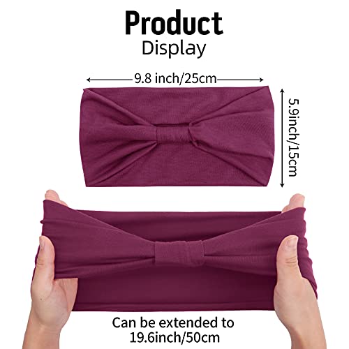 Headbands for Women Wide Boho Head Scarfs Wraps Yoga Hairbands Elastic Sport Running Turbans Head Bands