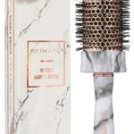 Round Hair Brush for Women Blow Dry - 43mm Ceramic Round Brush for Blow Drying, Detangling, & Styling - Marble Barrel Brush by Lily England - The