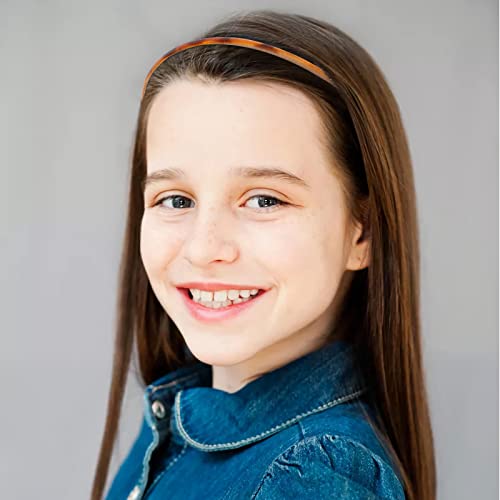 Skinny Plastic Headbands for Women Girls, PROUSKY 3 Pieces Plastic Headband With Teeth, 3 Color Alice Hair Bands Hair Accessories for Sport Washi