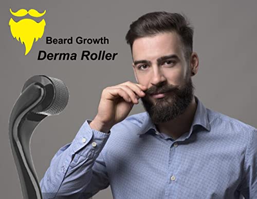 Beard Derma Roller for Beard Growth & Care - Derma Roller for Men - Roller for Home Use - OCHILIMA Beard Growth Roller 0.5mm - Hair Regrowth Micr