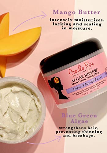 Camille Rose Algae Renew Deep Conditioner 240ml - Vitamin Formula. Blue Green Algae & Mango Butter. Detangles, Nourishes and Strengthens.
