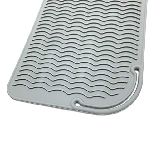 Silicone Heat Resistant Mat for Hair Straightener, Flat Iron, Curling Iron, Portable Travel Anti-Scald Mat Pad for Hair Curling Wand, Hair Crimpi