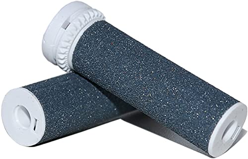 Hsthe Sea 4 Pack Extra Coarse Mineral Replacement Rollers Mineral Replacement Rolls for Emjoi Micro Pedi Callus Remover Refill Rollers (grey)
