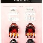 Manicare 6 Mini Jaw Clips, Claw Clips For Sectioning And Decorating The Hair, Non-Slip Hair Accessories, Hair Clamps For Holding Back Hair, Hair