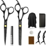 Hairdressing Scissors Set, Hair Cutting Scissor Professional for Women Men, 6.7" Thinning Barber Scissors and Comb for Salon Kids, Sharp Stainles