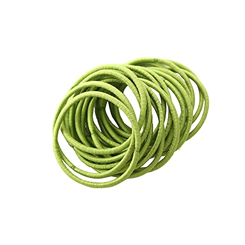 FEIFEI'S BOW 50Pcs Girls Women 2.5mm Thin School Uniform Endless Hair Elastics Bobbles Hair Ties Bands Ponios Ponytail Holders (Burgundy)