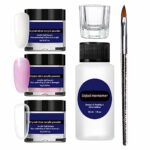 Acrylic Nail Kit - 3 Colors Acrylic Powder Set - Clear White Pink Acrylic Nail Powder for Acrylic Nails Extension Beginner Kit