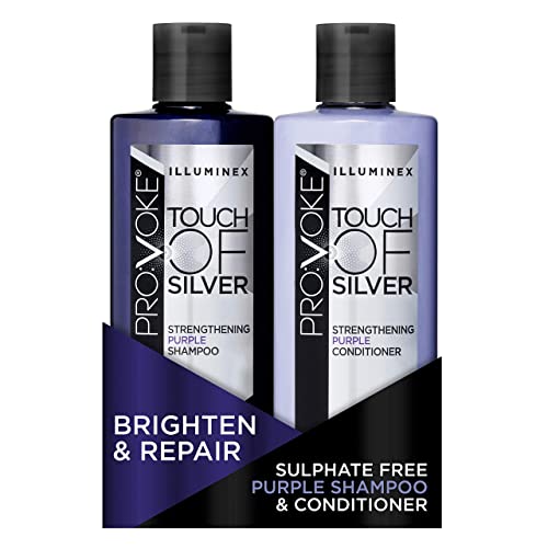 PRO:VOKE Touch of Silver Advanced Brighten and Repair Shampoo and Conditioner 200 ml Removes Brassy Yellow Tones Instantly Deep Repair Nourish an