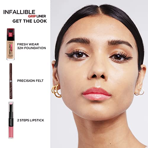 L'Oréal Paris Infallible Grip Precision Felt 0.4mm 27H Longwear Eyeliner Brown