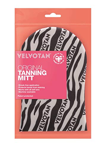 PEACHY - The Original Tanning Mitt VELVOTAN - Self Tanning Applicator - Clever Lotion Resistant - Reusable - Sleek Application