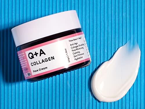 Q+A Collagen Face Cream. A vegetarian, seaweed derived Collagen cream for ageing skin. 50g/1.8oz
