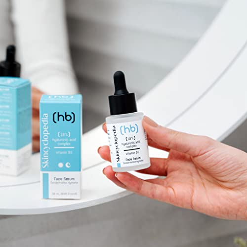 Skincyclopedia 10% Hyaluronic Acid Serum with Vitamin C, B5 and Retinol - Face Moisturiser for Dry,Combination, Acne Prone and Oily Skin - Antiox