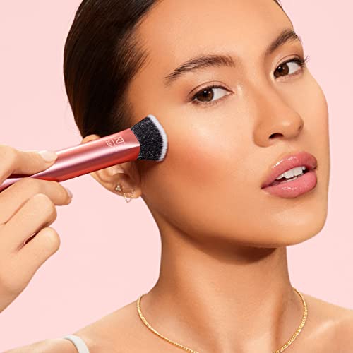 Real Techniques Face Base Makeup Brush Kit, For Concealer, Foundation, & Contour, Works With Liquid, Cream & Powder Products, Staples For Blendin