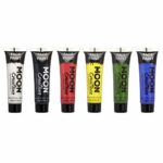 Moon Creations Face & Body Paint Tubes | Primary Set | 12ml | Ready to Use Face Paint | No Flake | Cruelty Free, Made in UK | Face Paint for Kids