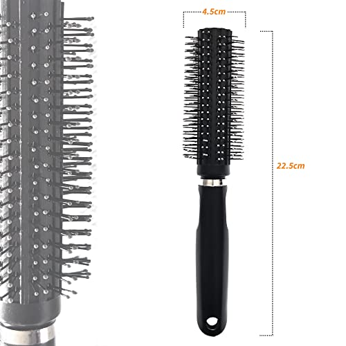 Round Radial Hair Brush for Blow Drying - Radial Vent Hair Brush Women, Hair Styling Tools at home, Creating and Smoothing Curly or Wavy Hair - R