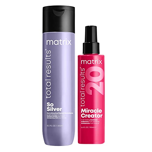 Matrix Hair Shampoo, For Blondes, Greys and Silvers, Tones + Neutralises, Total Results, So Silver