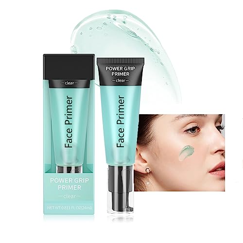 Power Grip Primer - Hydrating Face Primer - Green Gel Based Makeup Primer with Hyaluronic Acid - Pore Minimizer Smoothing Long Lasting Make Up -