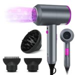 Professional Hair Dryer 2000W Fast Drying Ionic Hairdryer with Diffuser Hairdryer with 2 Speeds, 3 Heating and Cool Button for Women Man Home Tra