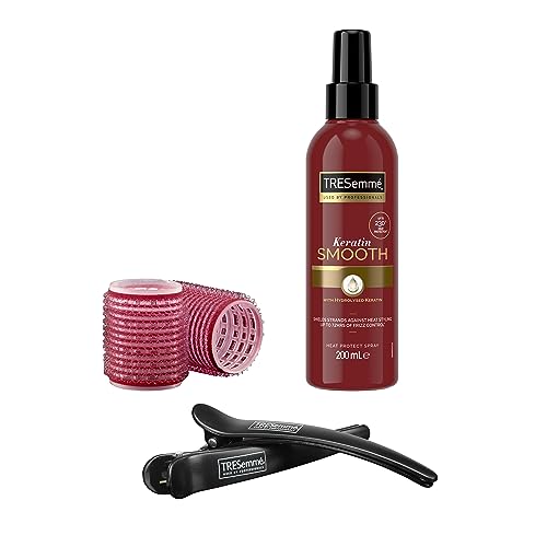 TRESemme Keratin Smooth 2200W Volume Shine Hair Dryer Gift Set, Diffuser Dryer, paddle brush, hair rollers, ionic conditioning
