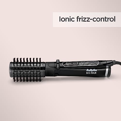 BaByliss Big Hair Rotating Hot Air Blow dry Brush, Dry and style in one step, 50mm
