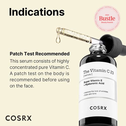 COSRX Pure Vitamin C 23% Serum with Vitamin E (Ascorbic acid) & Hyaluronic Acid, Hydrating Facial Serum, Reduces Fine Lines 0.67 fl.oz / 20 ml
