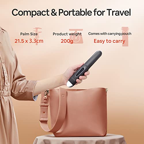 SUNMAY Voga 2 in 1 Cordless Hair Straighteners and Curler, Travel Wireless Portable USB Rechargeable Straightener, Mini Flat Iron Curling Wand wi