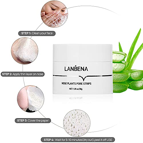 Blackhead-Remover-Mask, LANBENA Blackhead Remover Strips, Nose Pore Strips, Blackhead Removal Mask, Peel off Mask-Deep Cleansing Pore & Acne (1.0