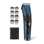 BaByliss Japanese Steel Digital Hair Clipper, Lithium Cordless/Corded, 45 Cutting lengths, LED screen, blue