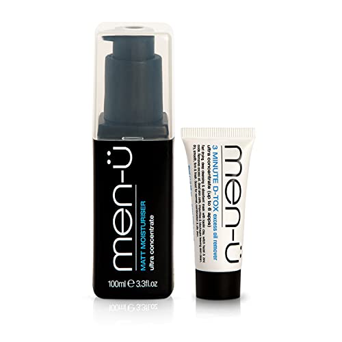 men-ü MATT FACE MOISTURISER up to 120 applications Ultra-Concentrate Mens Moisturiser -Use on the Face and Neck for Matt/Smooth & Firm Surface, 1