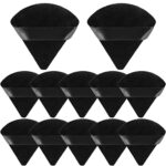 KINGMAS 12 Pieces Triangle Powder Puff, Face Cotton Super Soft Both Dry and Wet Makeup Setting Puff, for Concealer, Loose Powder, BodyPowder, Fou