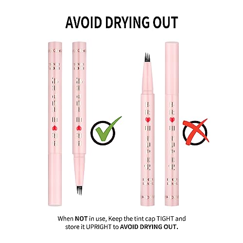 HANDAIYAN Eyebrow Pencil,Tattoo Eyebrow Pen with Fork Tip,Waterproof Sweatproof Brow Pen,Long Lasting Non-Depigmenting Microblading Eyebrow Pen f