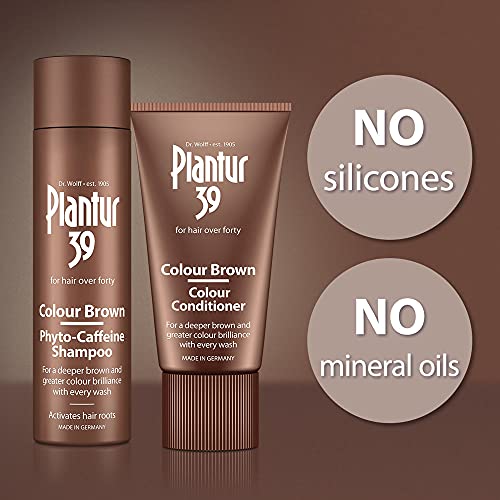 Plantur 39 Caffeine Shampoo and Conditioner Set for Brown Brunette Hair | Conceal Hairline Prevents and Reduces Hair Loss | Unique Formula Suppor