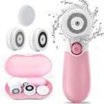 TOUCHBeauty Facial Cleansing Brush Electric Facial Exfoliating Massage Brush with 3 Cleanser Heads and 2 Speeds Adjustable for Deep Cleaning, Rem