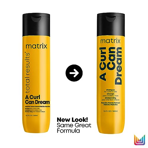 Matrix Shampoo for Curly & Coily Hair, Gentle Cleansing, With Manuka Honey Extract, To Help Remove Build-up, Total Results A Curl Can Dream, 300m