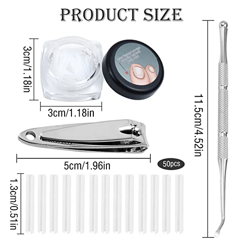 52 Pcs Ingrown Toenail Correction Strips Brace Kit, Ingrown Toenail Corrector Toenail Correction Patches Ingrown Toenail Treatment Toenail Straig